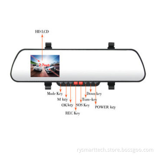 HD 1080P Rearview Mirror Car Black Box